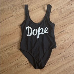 Black DOPE One Piece Swimsuit